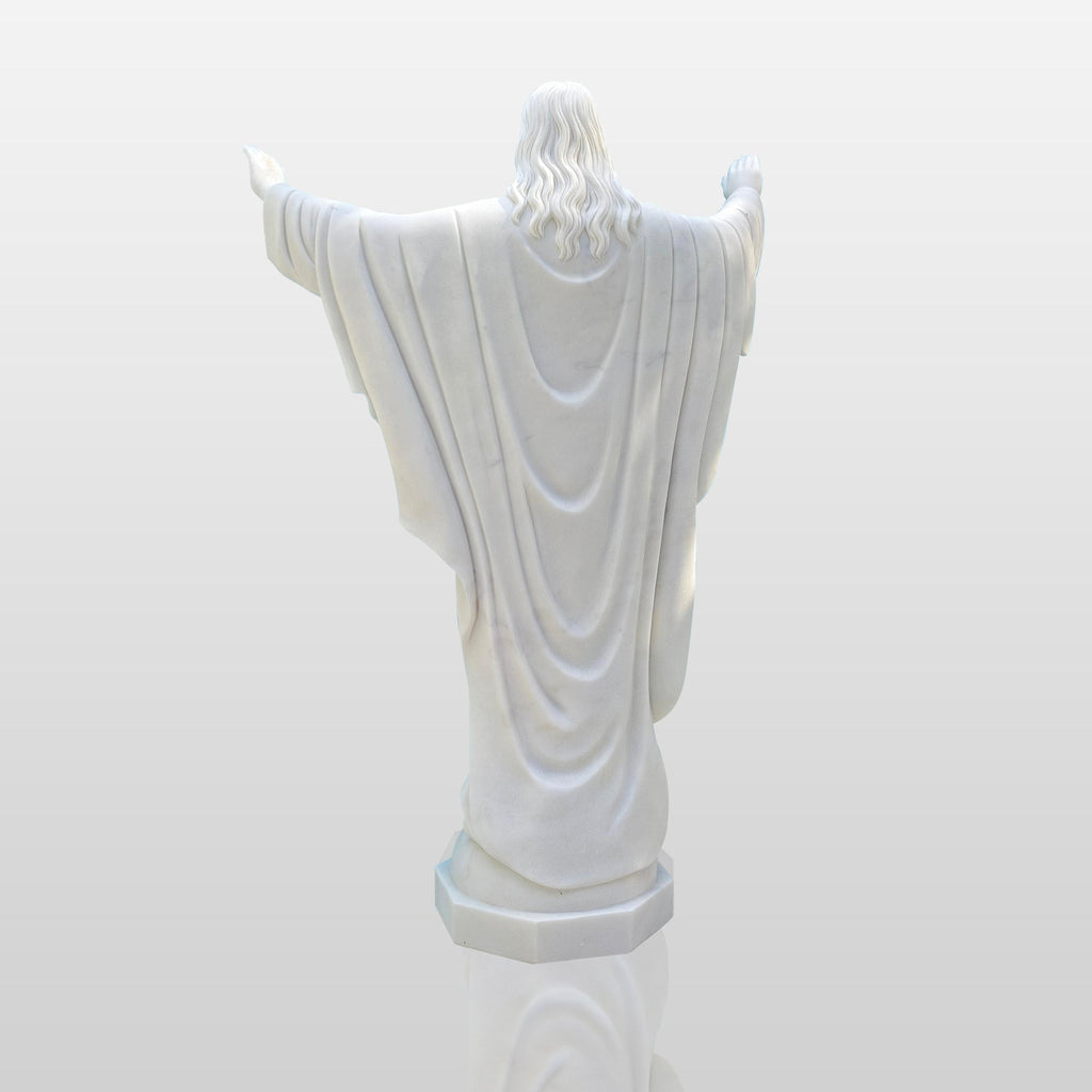 PREMIER Sacred Heart of Jesus Marble Statue Handcrafted Statue for Churches, and Gardens PSM-027