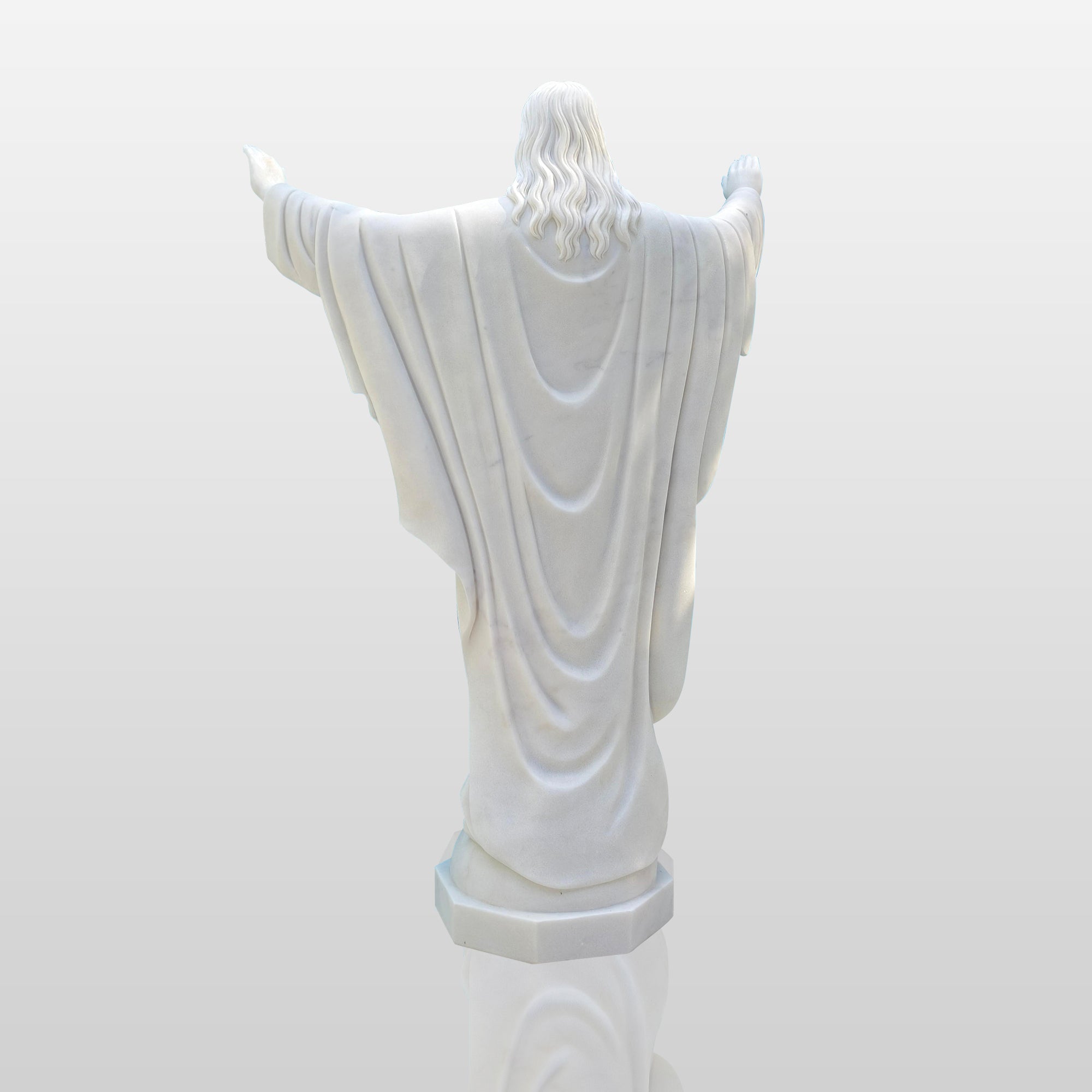 PREMIER Sacred Heart of Jesus Marble Statue Handcrafted Statue for Churches, and Gardens PSM-027
