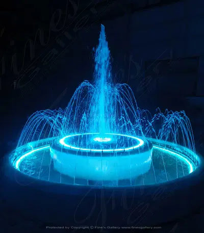 Simplistic Beveled Pool Basin and Oversized Hollow Base in Statuary Marble