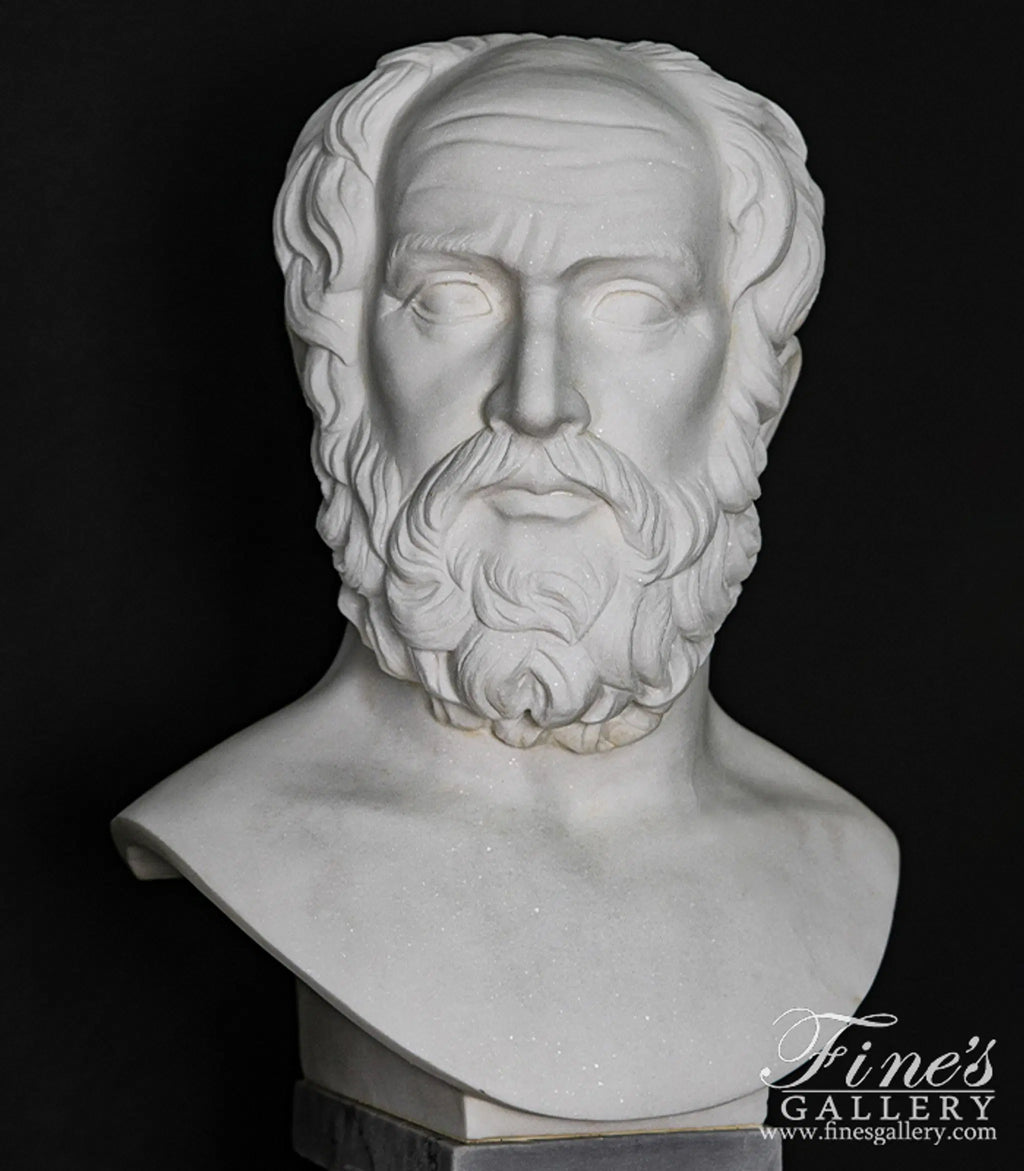 Bust of Plato in Statuary White Marble