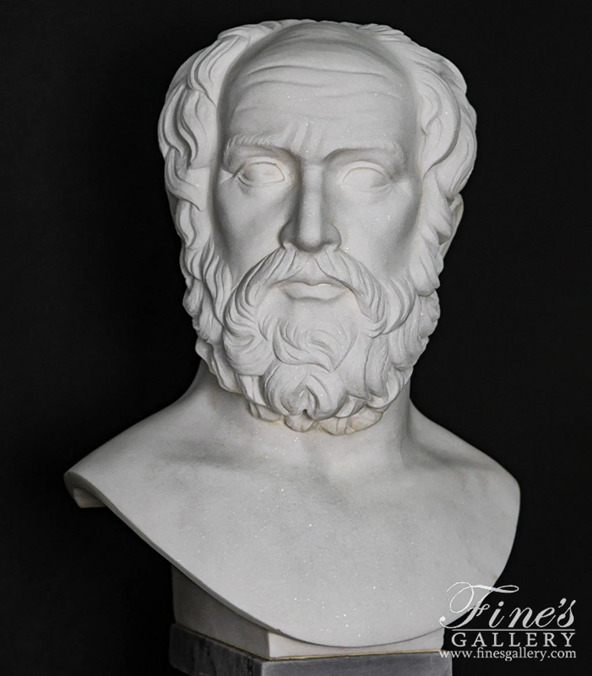 Bust of Plato in Statuary White Marble