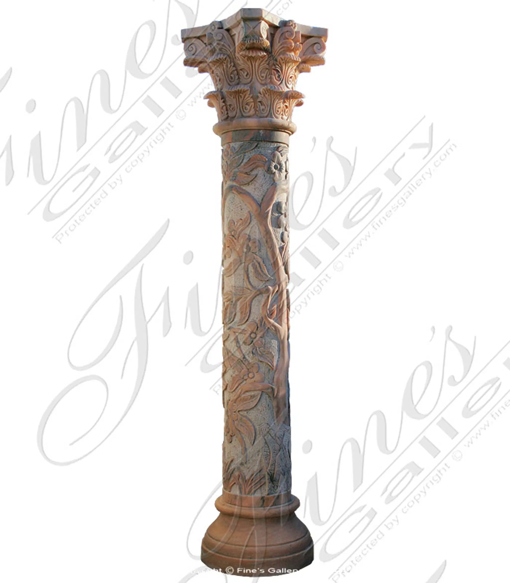 Floral Vine Column Pair