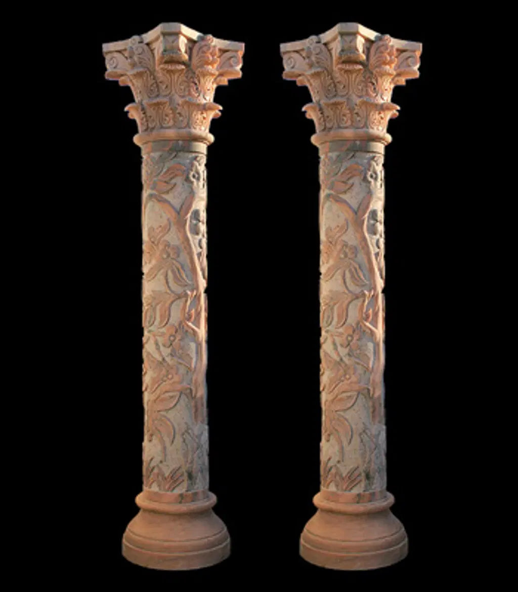 Floral Vine Column Pair