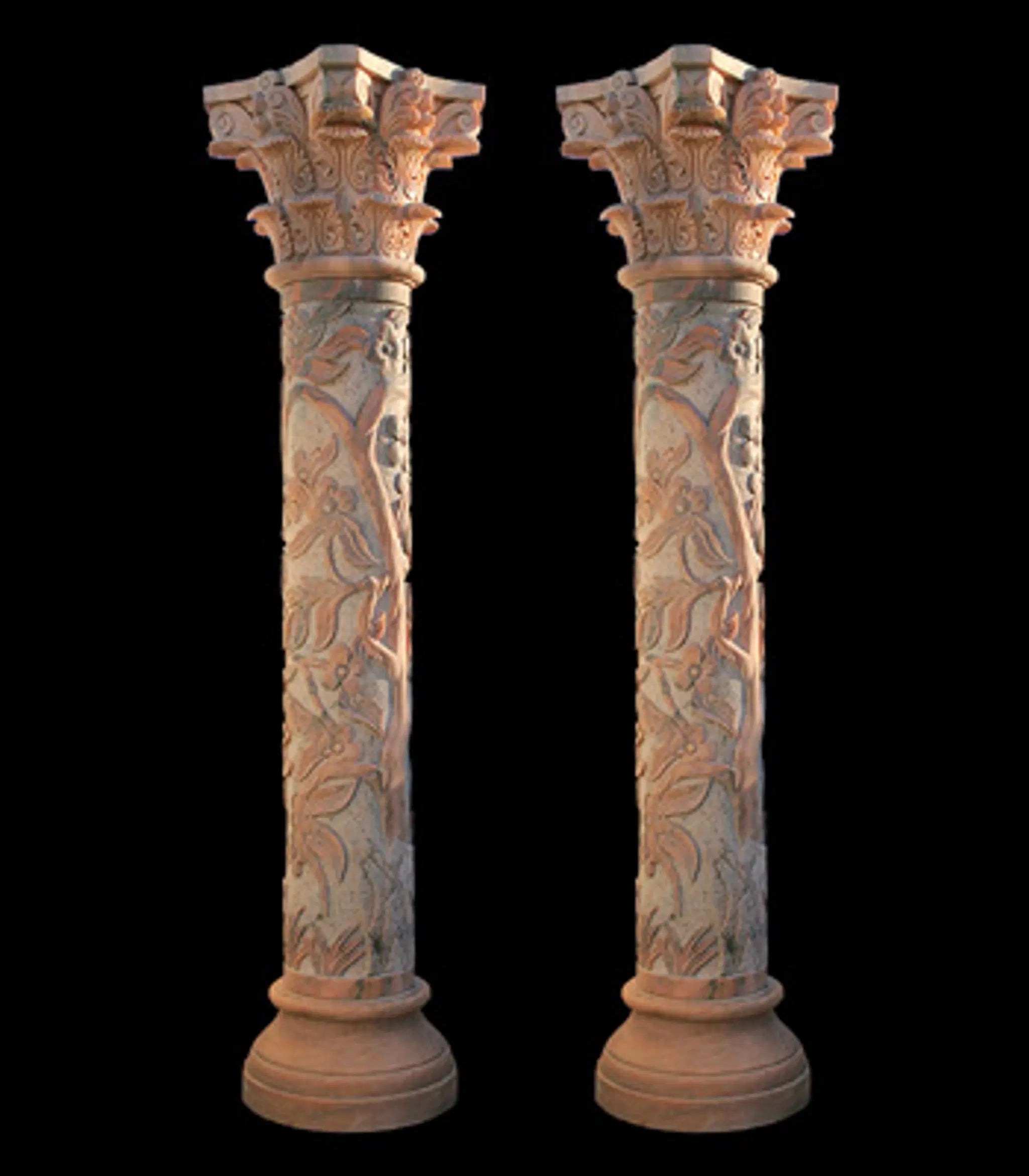 Floral Vine Column Pair