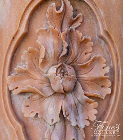 Ornate Decor Marble Column Pair