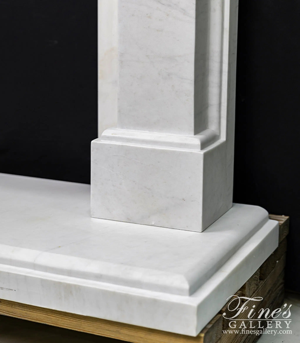 Minimalistic Mantel in Statuary Marble