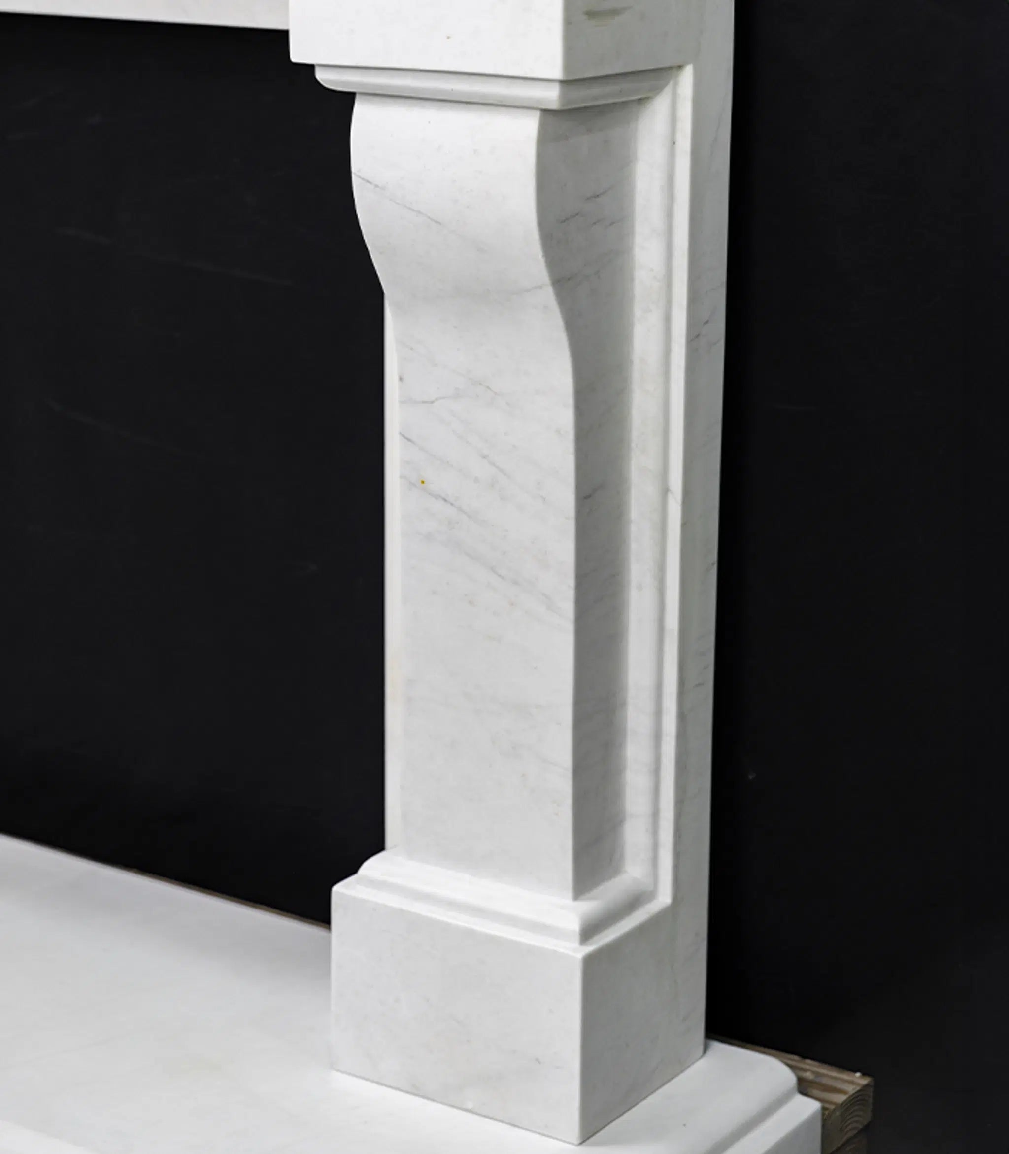 Minimalistic Mantel in Statuary Marble