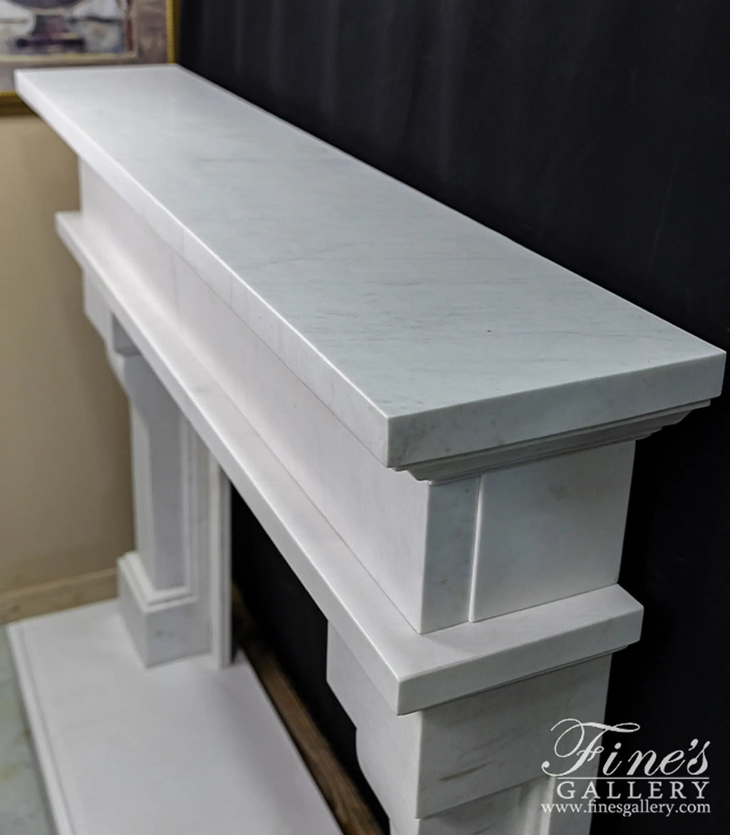 Minimalistic Mantel in Statuary Marble