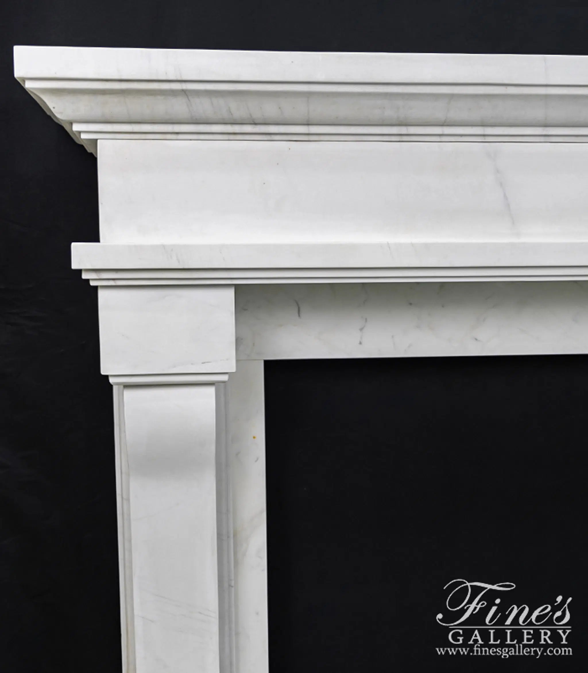 Minimalistic Mantel in Statuary Marble