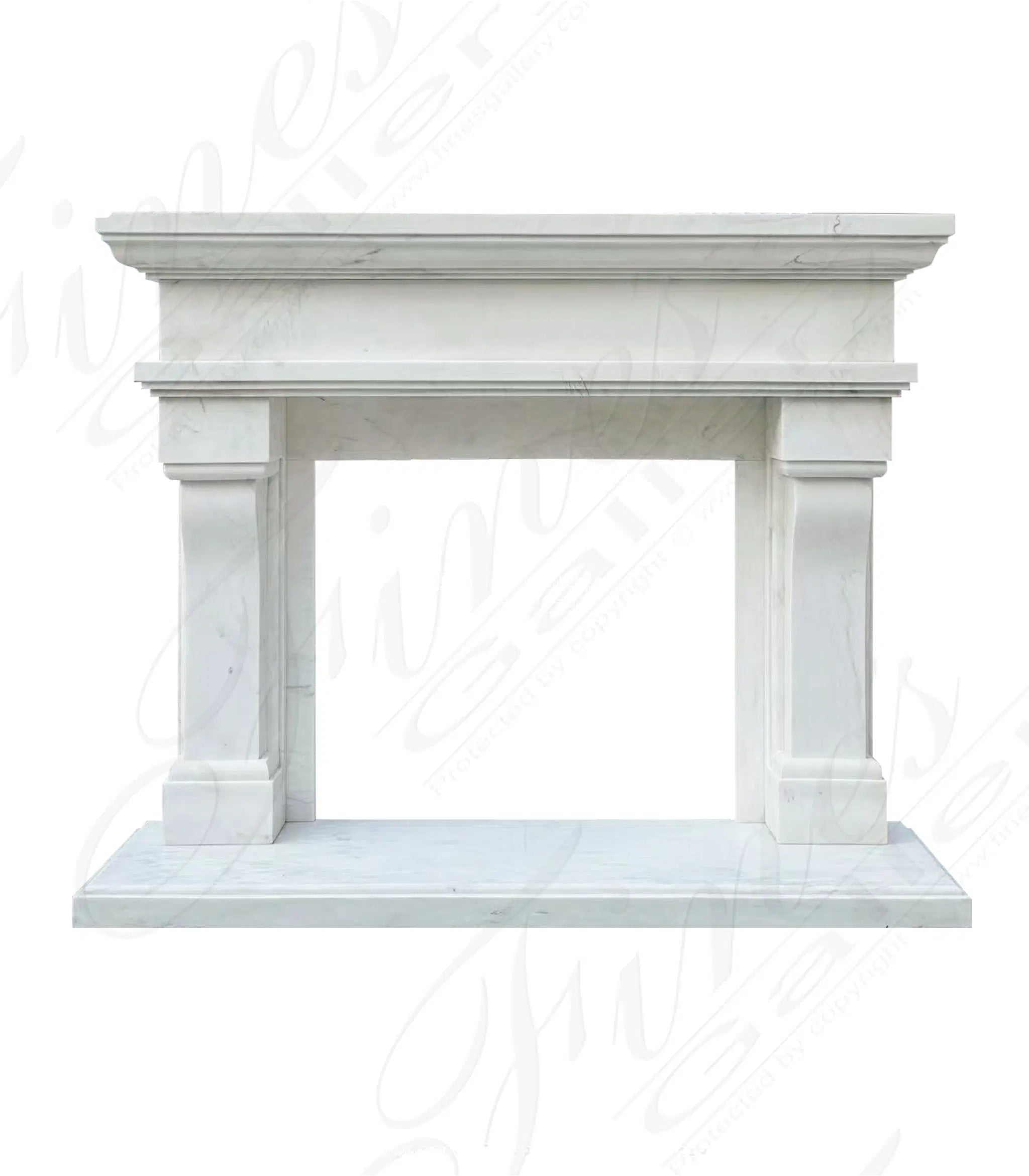 Minimalistic Mantel in Statuary Marble
