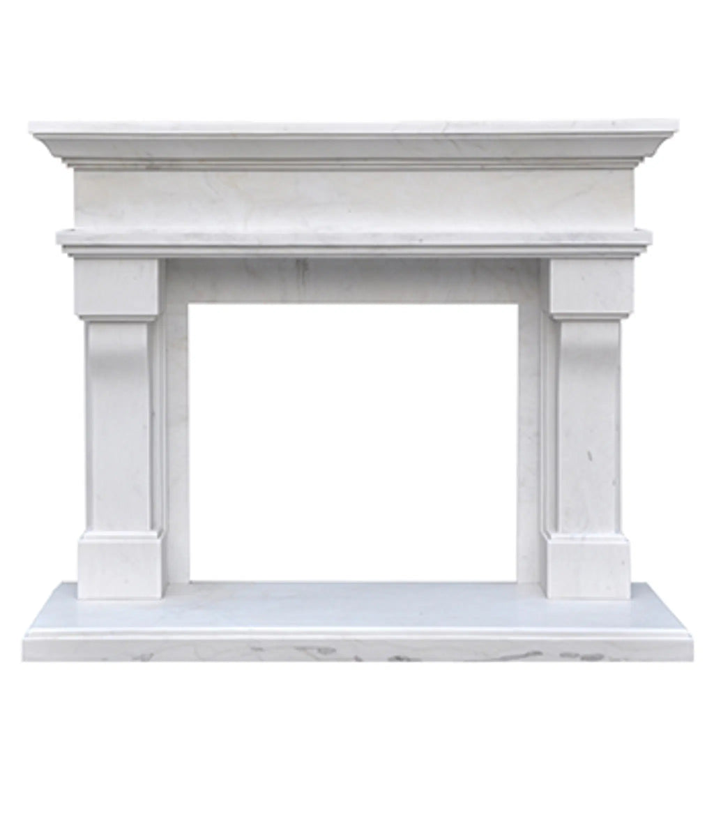 Minimalistic Mantel in Statuary Marble