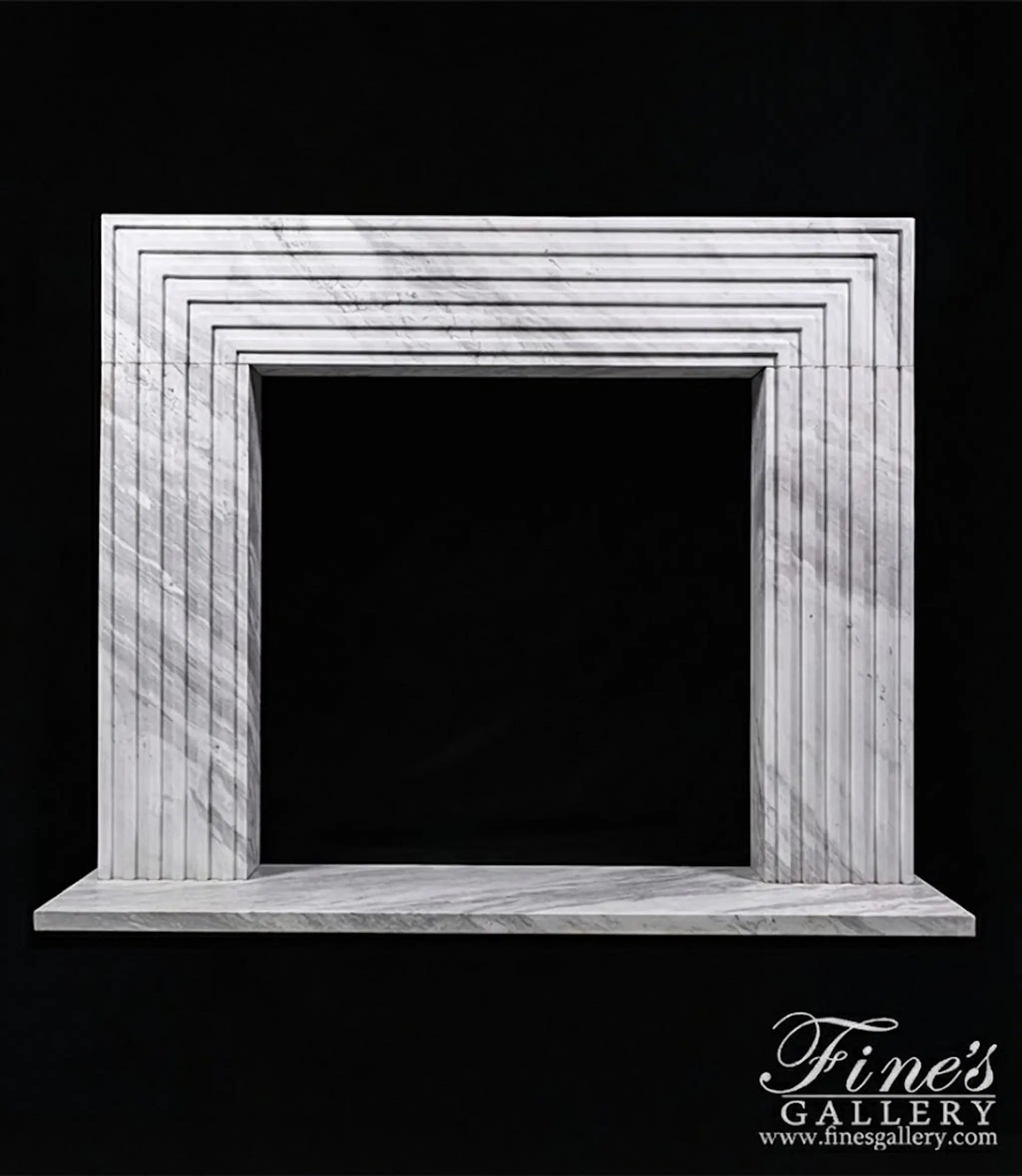 Modern Grecian Volakas Marble Mantel