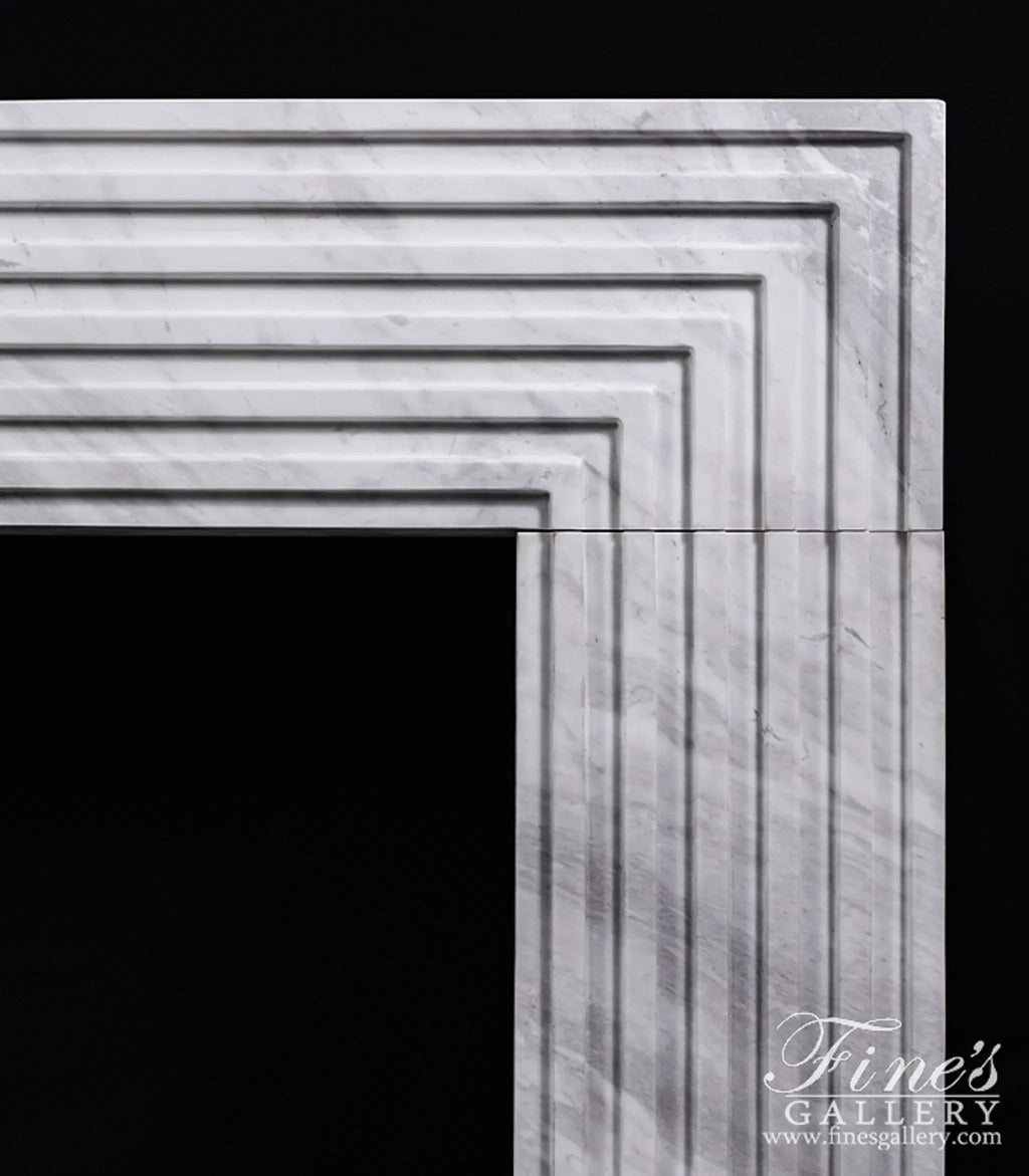 Modern Grecian Volakas Marble Mantel
