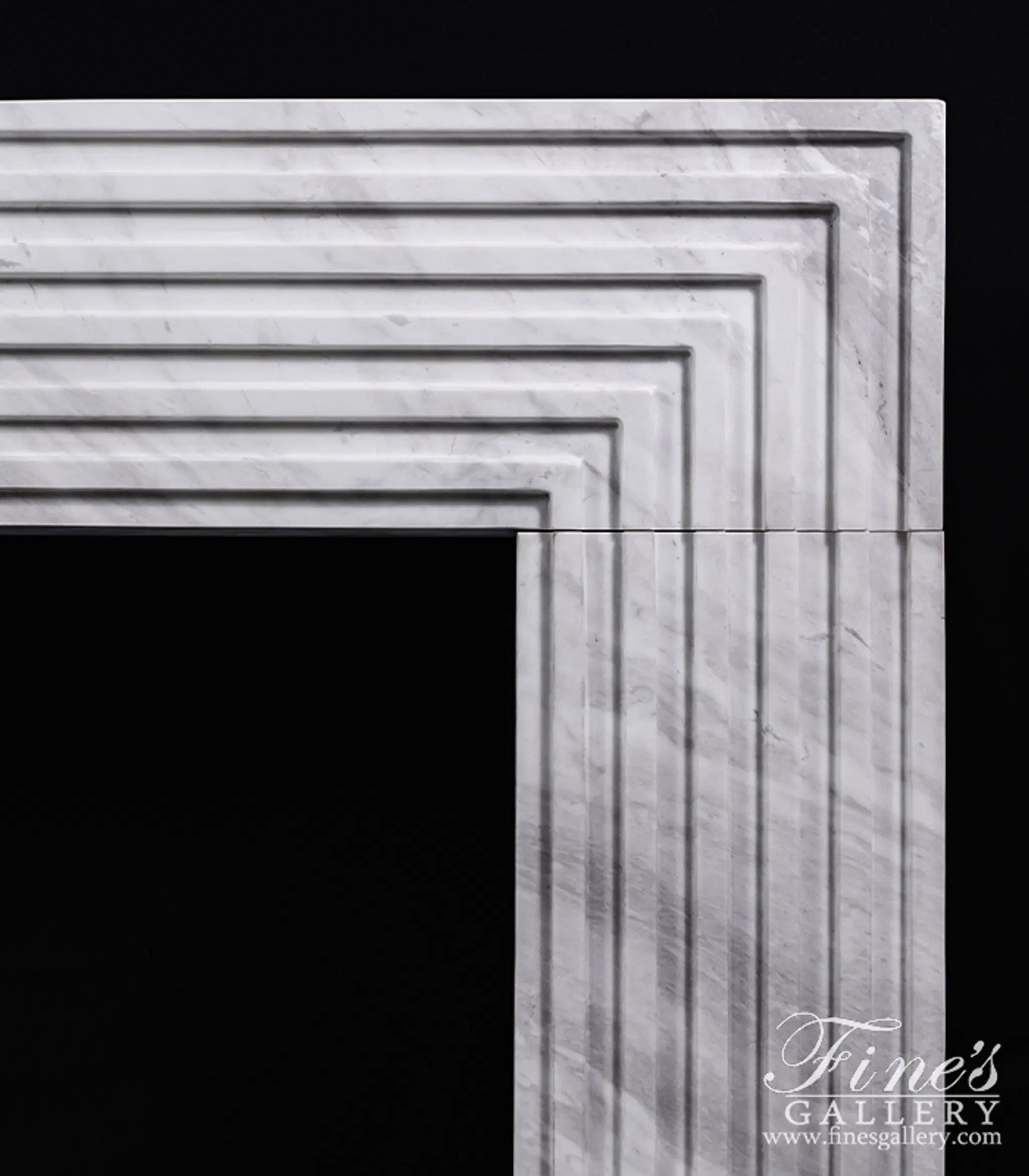 Modern Grecian Volakas Marble Mantel