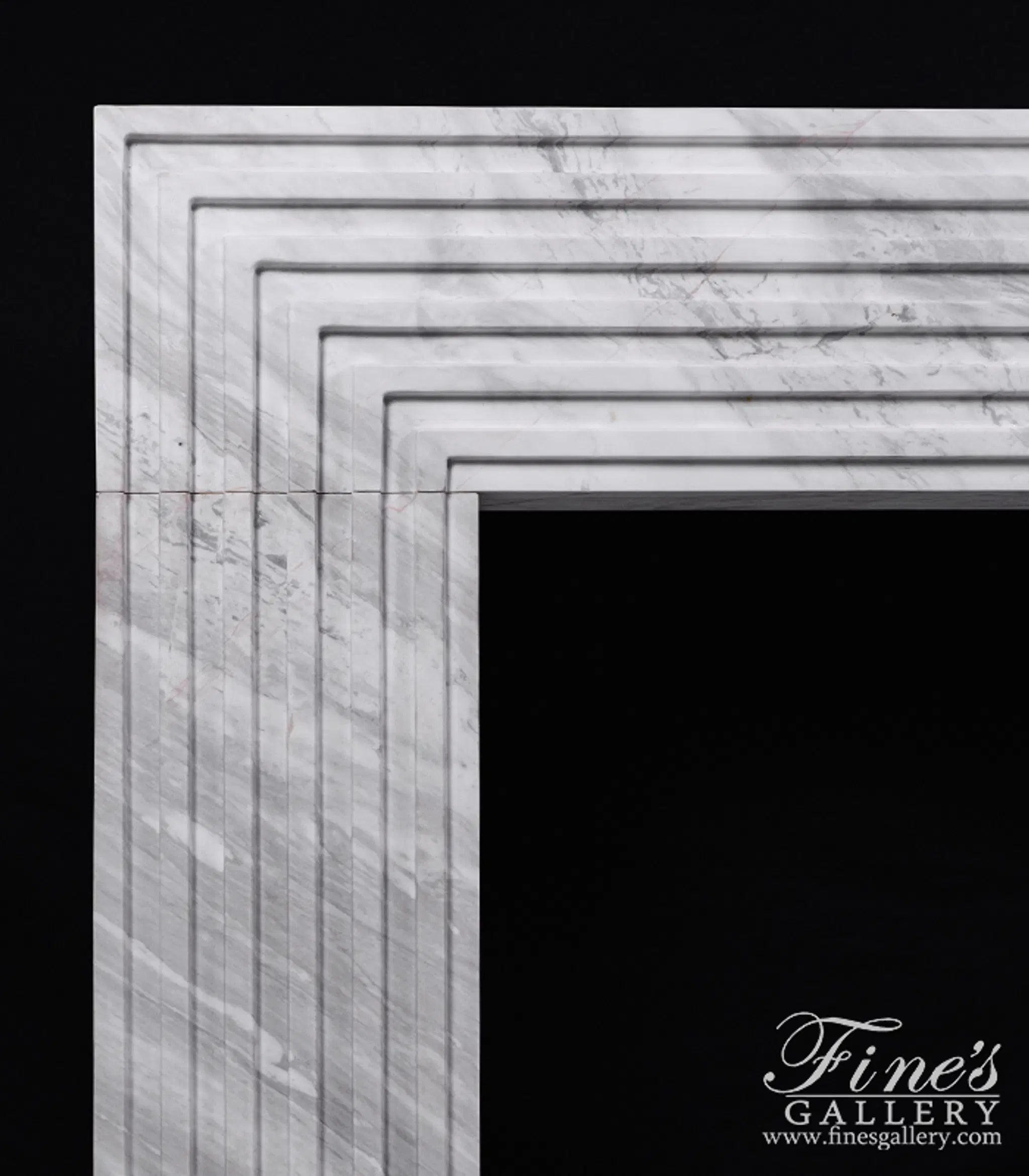 Modern Grecian Volakas Marble Mantel