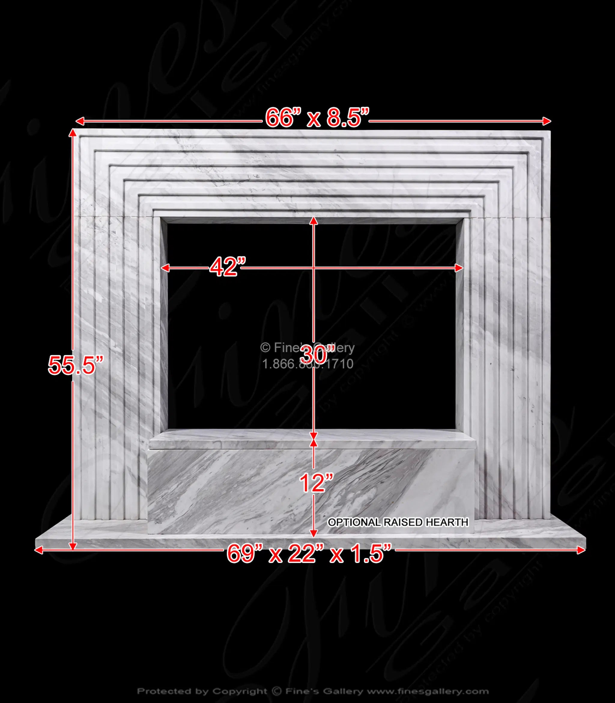 Modern Grecian Volakas Marble Mantel
