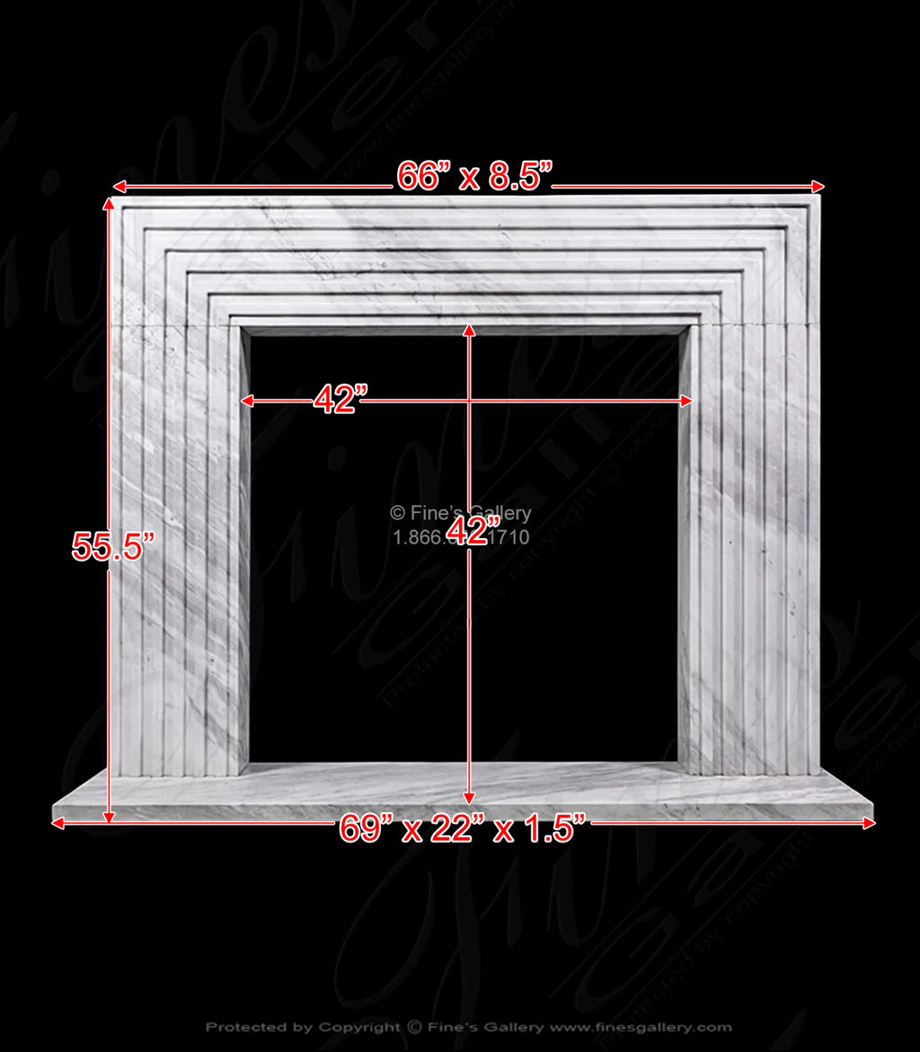 Modern Grecian Volakas Marble Mantel
