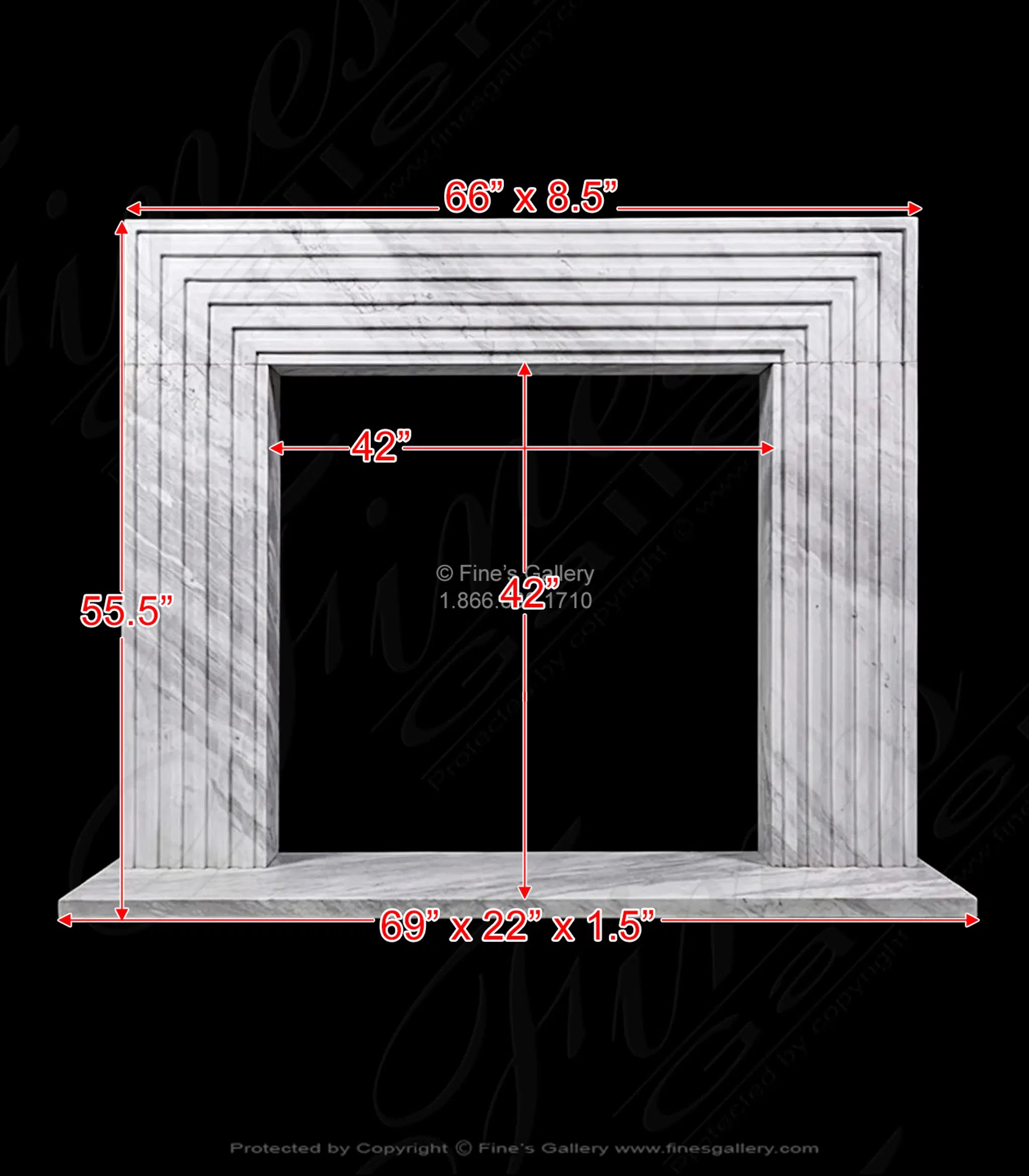 Modern Grecian Volakas Marble Mantel