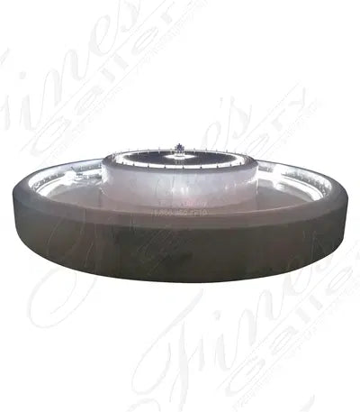 Simplistic Beveled Pool Basin and Oversized Hollow Base in Statuary Marble