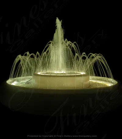 Simplistic Beveled Pool Basin and Oversized Hollow Base in Statuary Marble