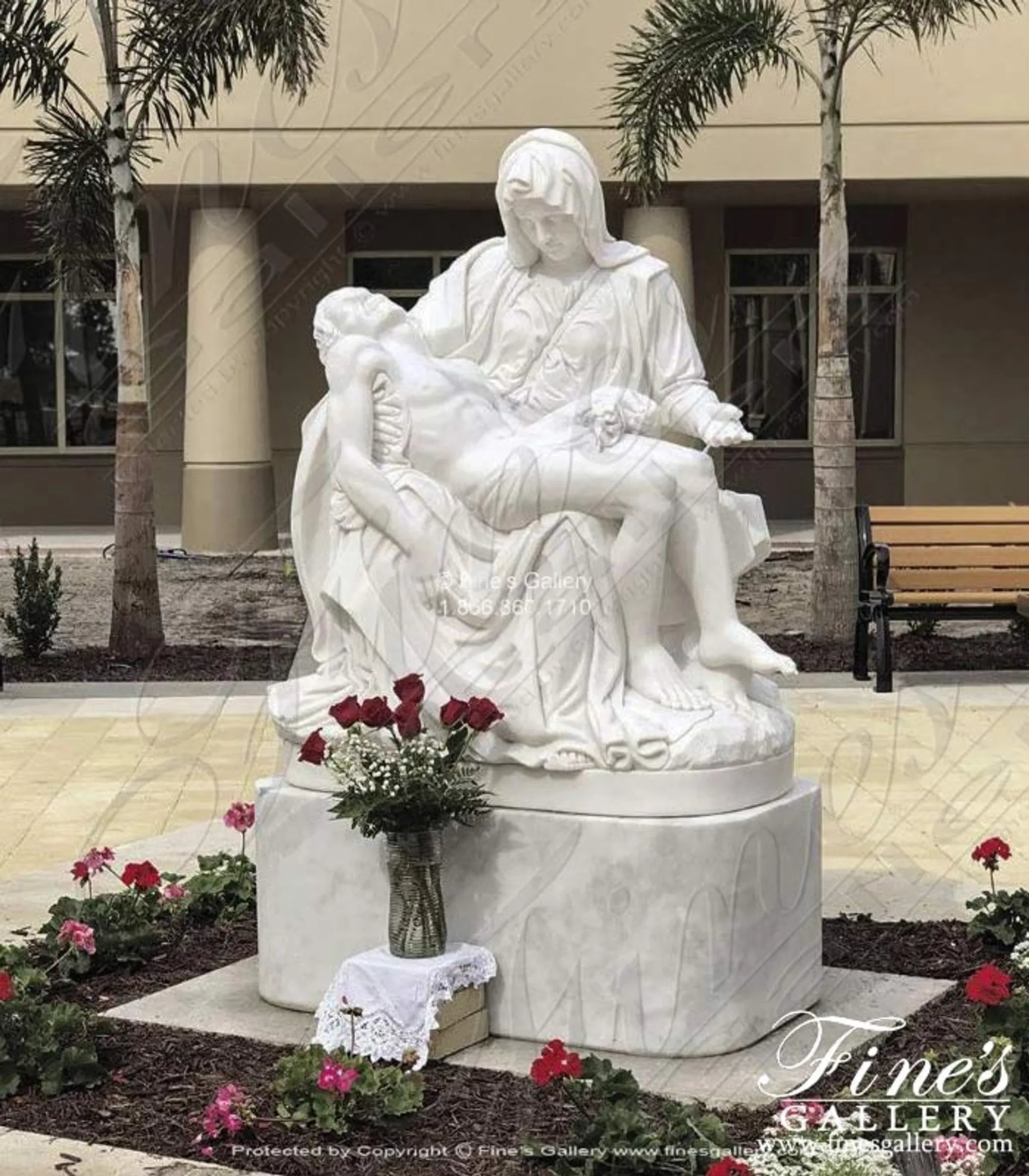 The Pieta Statue in Hand-Carved Marble