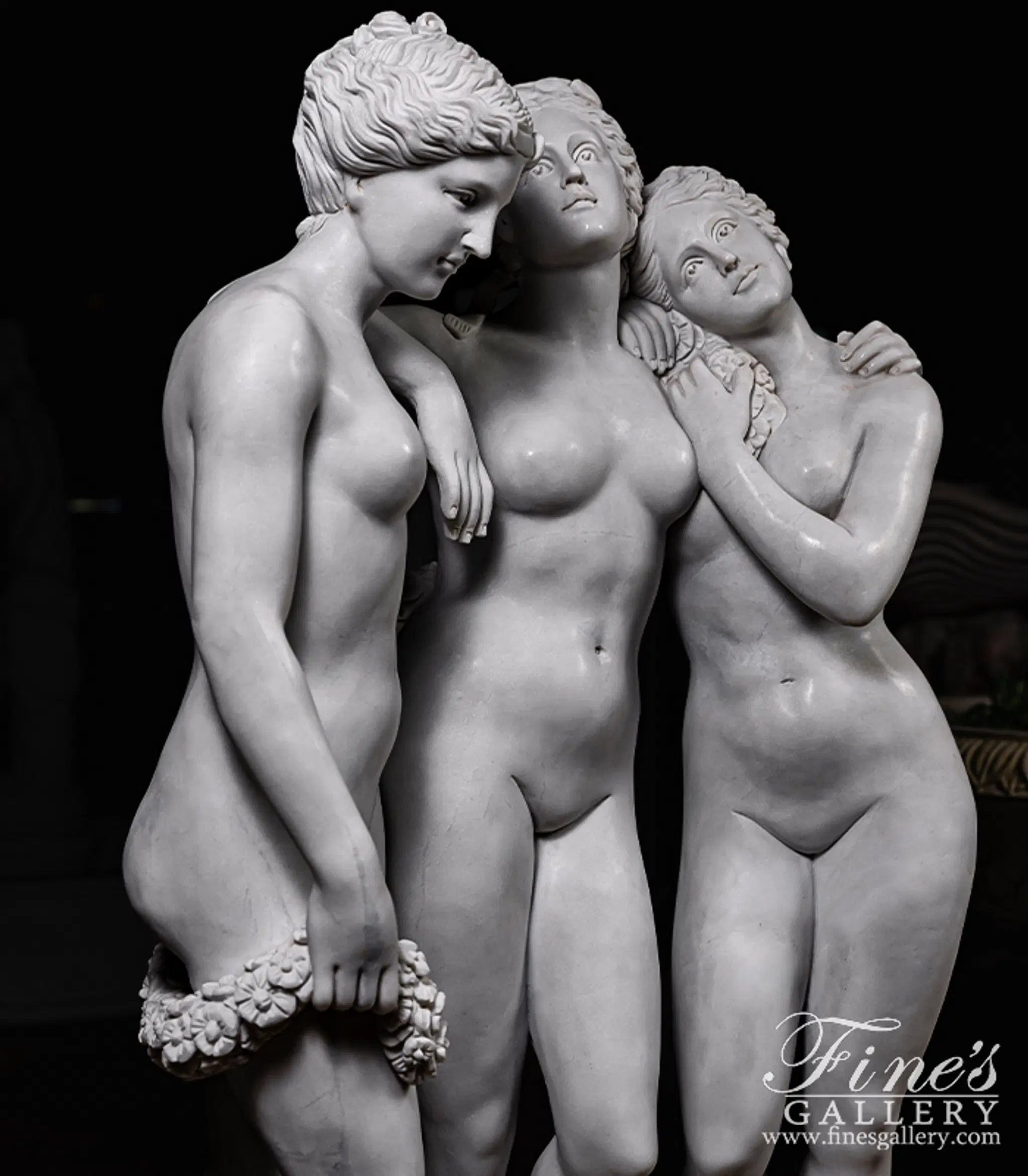 Three Graces Marble Statue