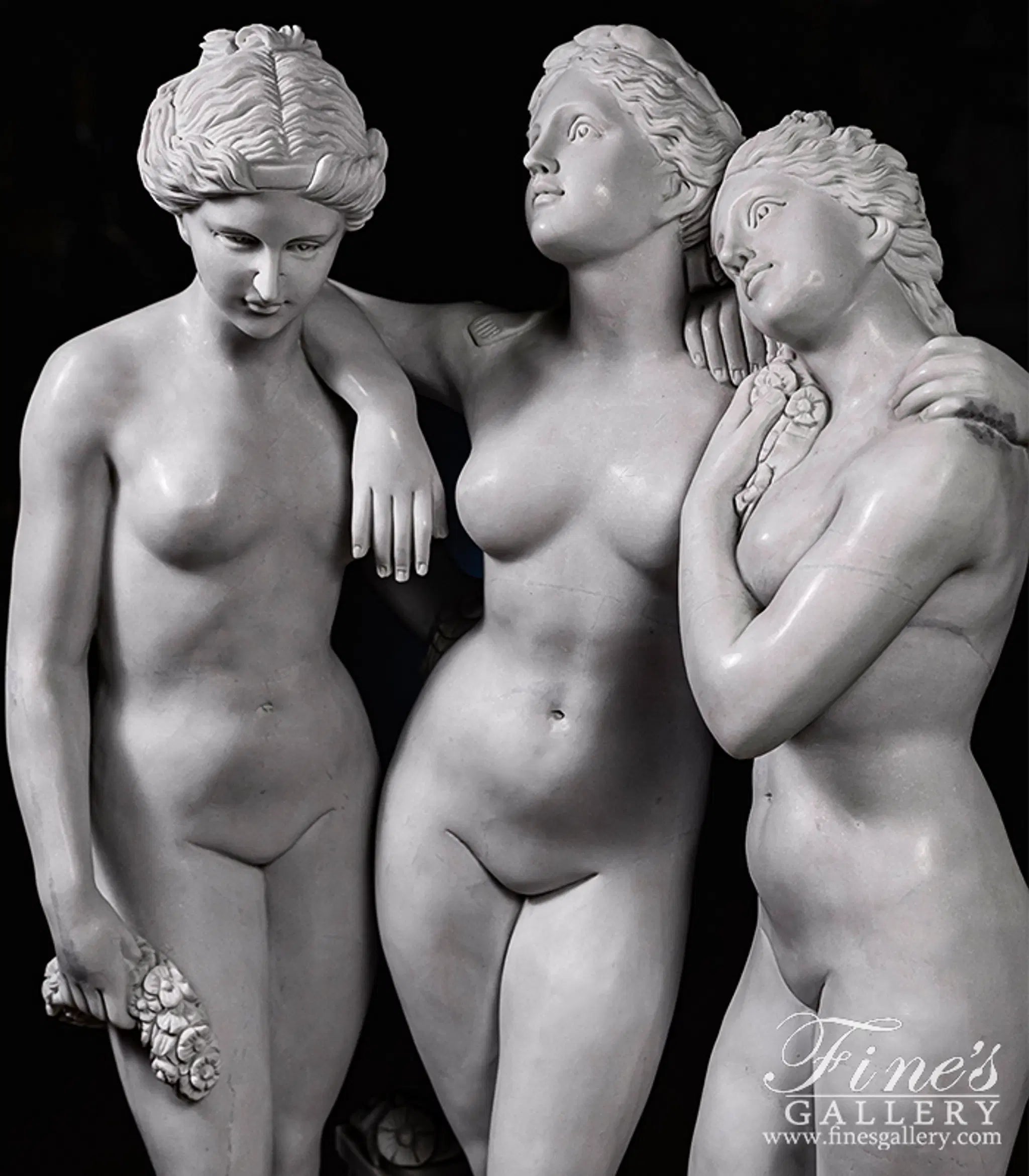 Three Graces Marble Statue