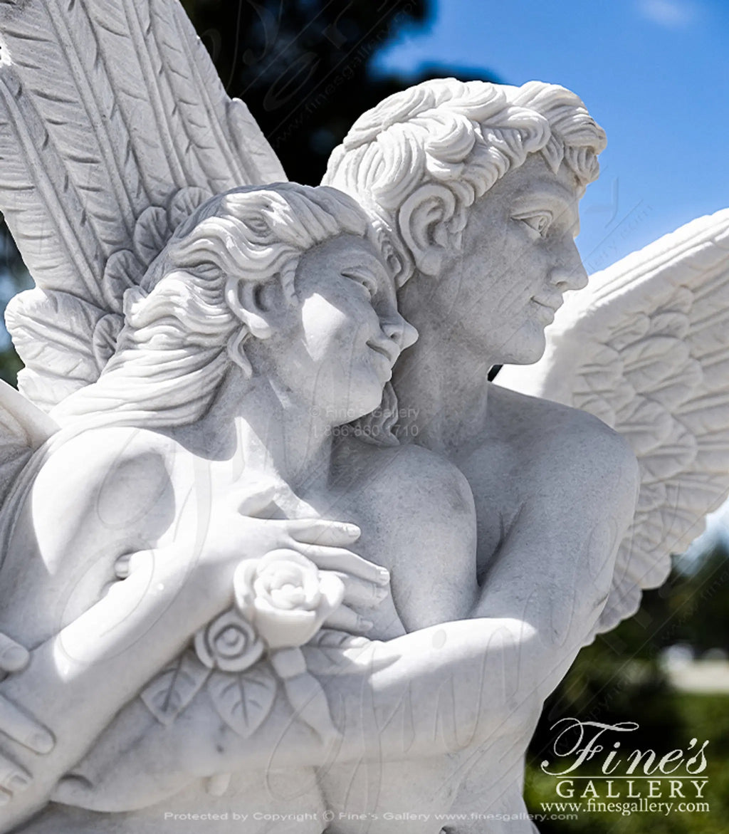 Abduction of Psyche Carved Marble Statue