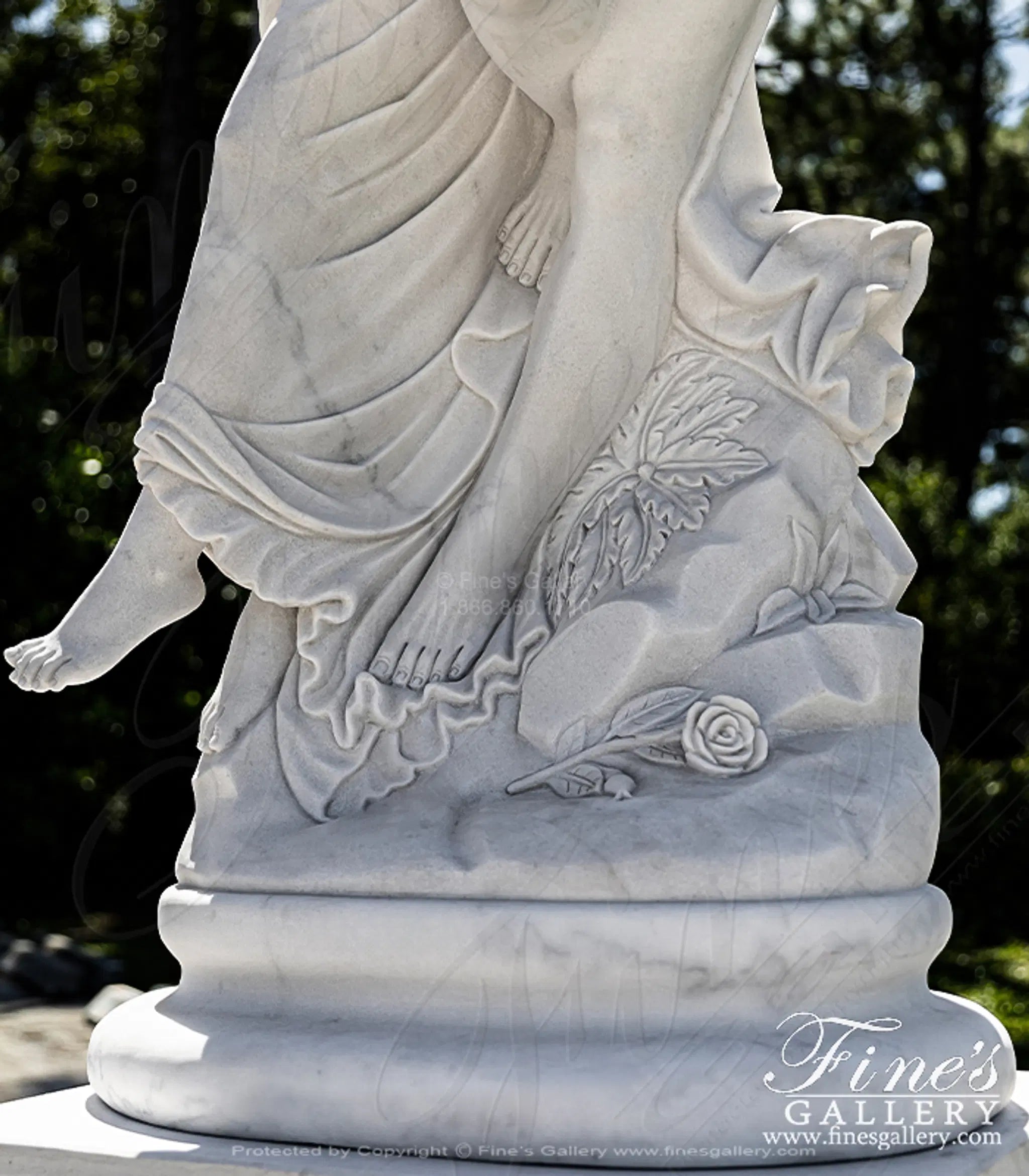 Abduction of Psyche Carved Marble Statue