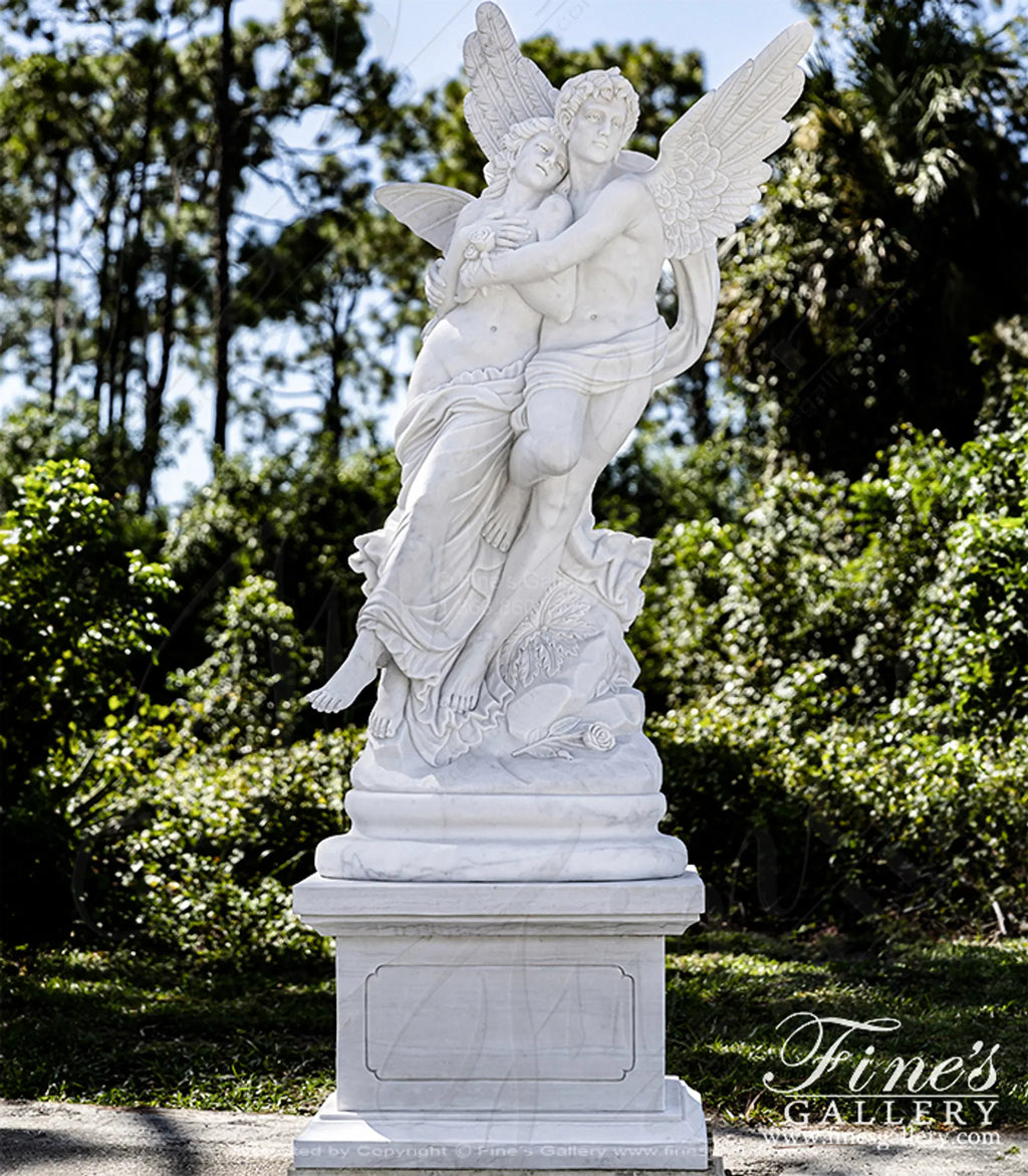 Abduction of Psyche Carved Marble Statue
