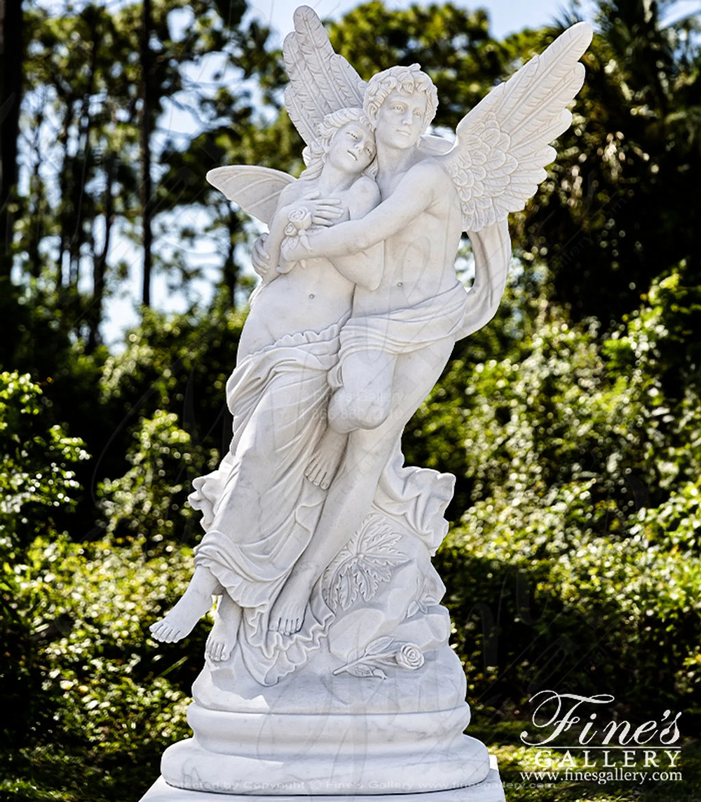 Abduction of Psyche Carved Marble Statue