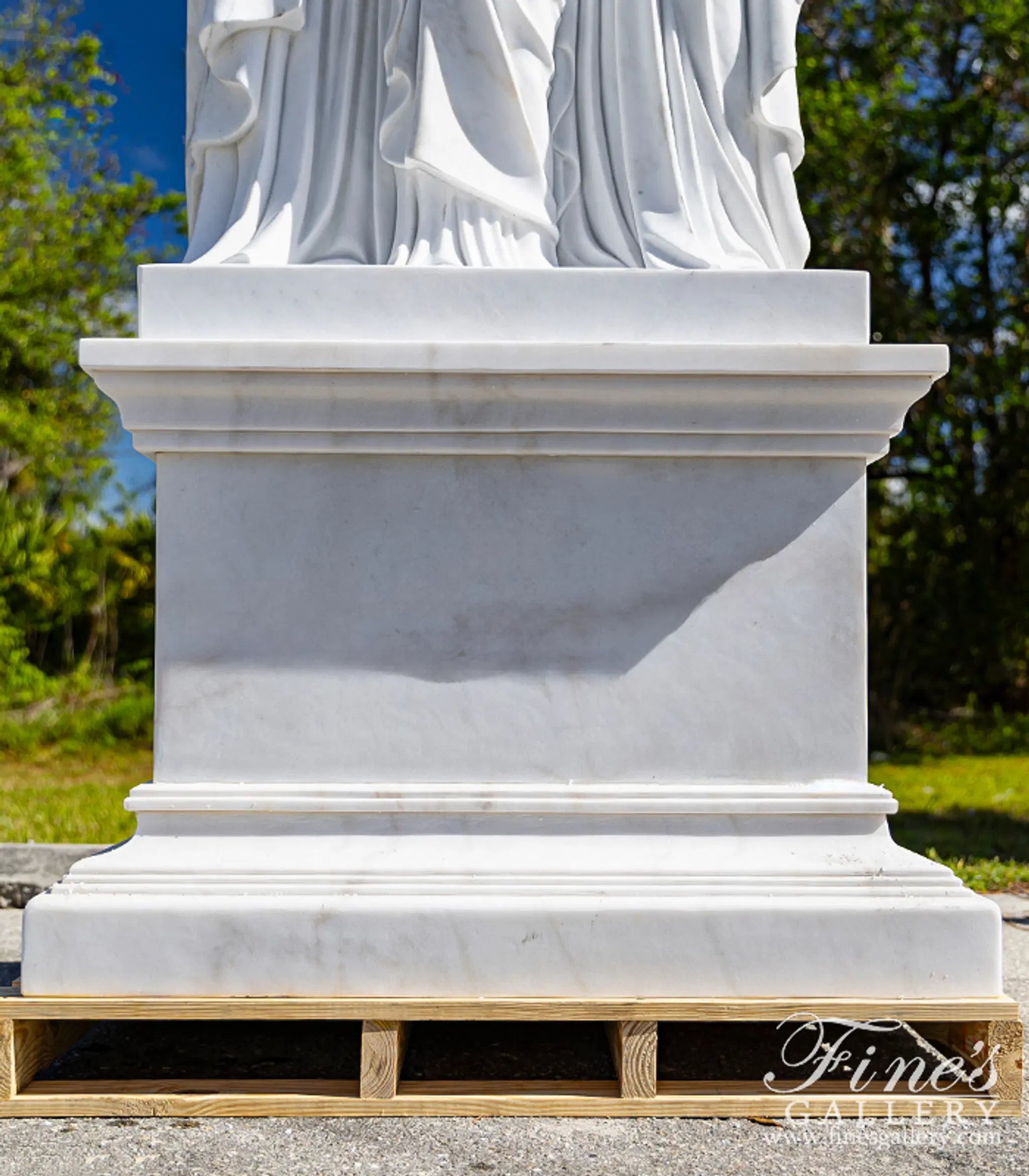 Holy Family Statue in Statuary White Marble