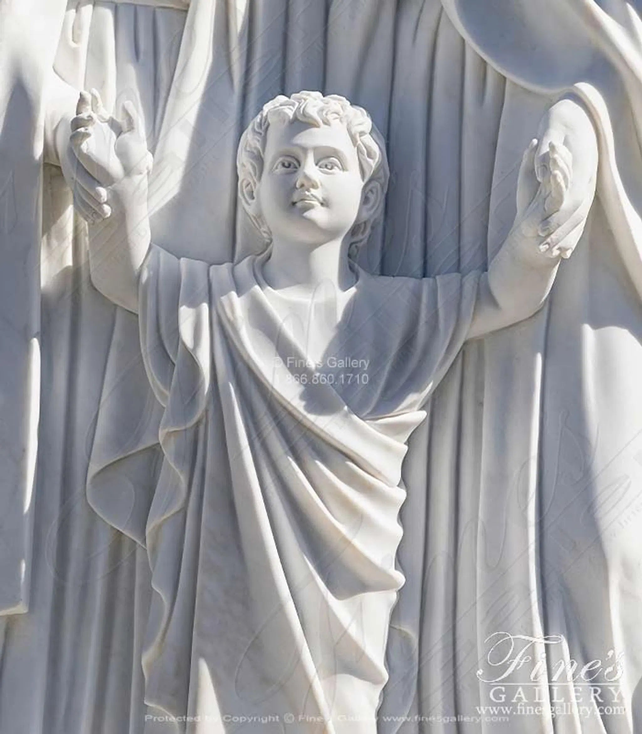 Holy Family Statue in Statuary White Marble
