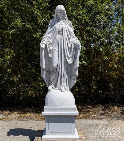 Marble Immaculate Conception Virgin Mary Statue