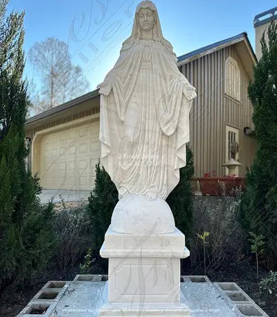 Marble Immaculate Conception Virgin Mary Statue