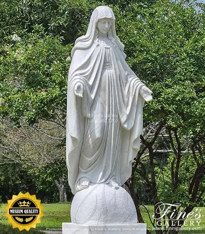 Marble Immaculate Conception Virgin Mary Statue
