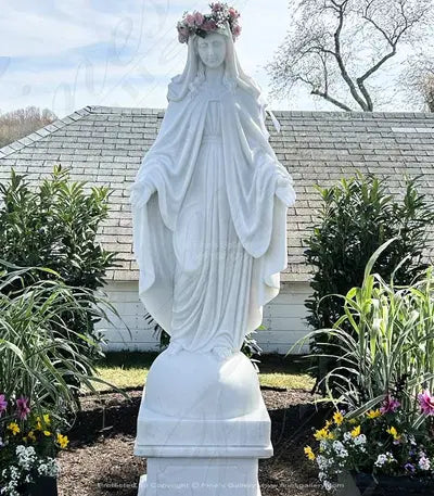 Marble Immaculate Conception Virgin Mary Statue