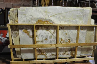 Premium Onyx Marble Slabs - Set of 3 Natural Stone Slabs for Luxury Home Design, Kitchen Countertops & Custom Interior Applications